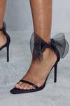 MissPap Oversized Bow Detail Strappy Heels thumbnail 2