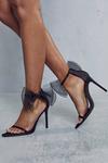 MissPap Oversized Bow Detail Strappy Heels thumbnail 3