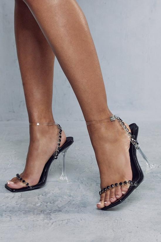 MissPap Diamante Embellished Strappy Heels 1