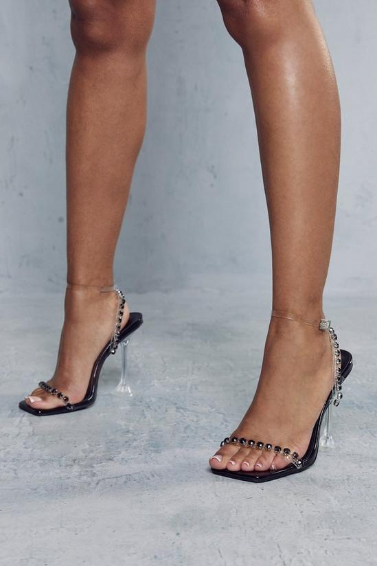 MissPap Diamante Embellished Strappy Heels 3