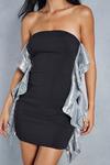 MissPap Premium Sequin Contrast Frill Bandeau Mini Dress thumbnail 2