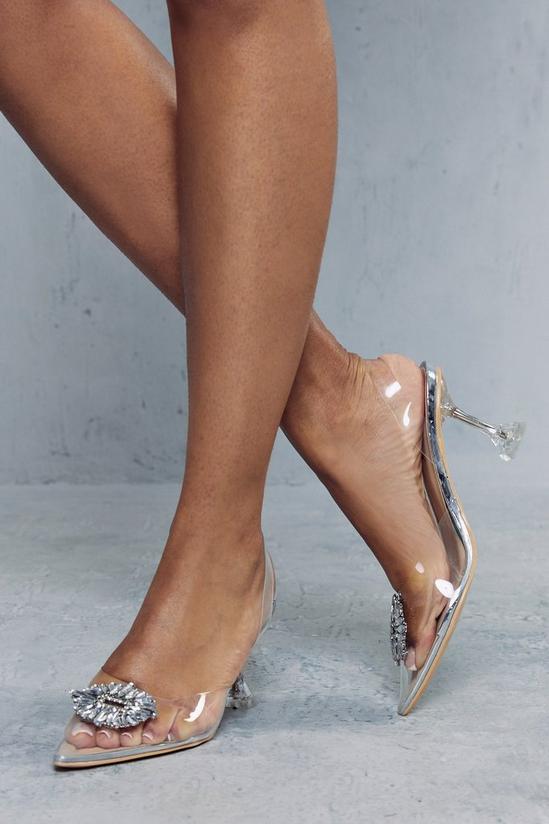 MissPap Clear Diamante Detail Heels 2
