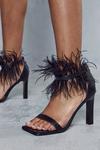 MissPap Croc Feather Detail Strappy Heel thumbnail 2