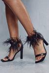 MissPap Croc Feather Detail Strappy Heel thumbnail 3