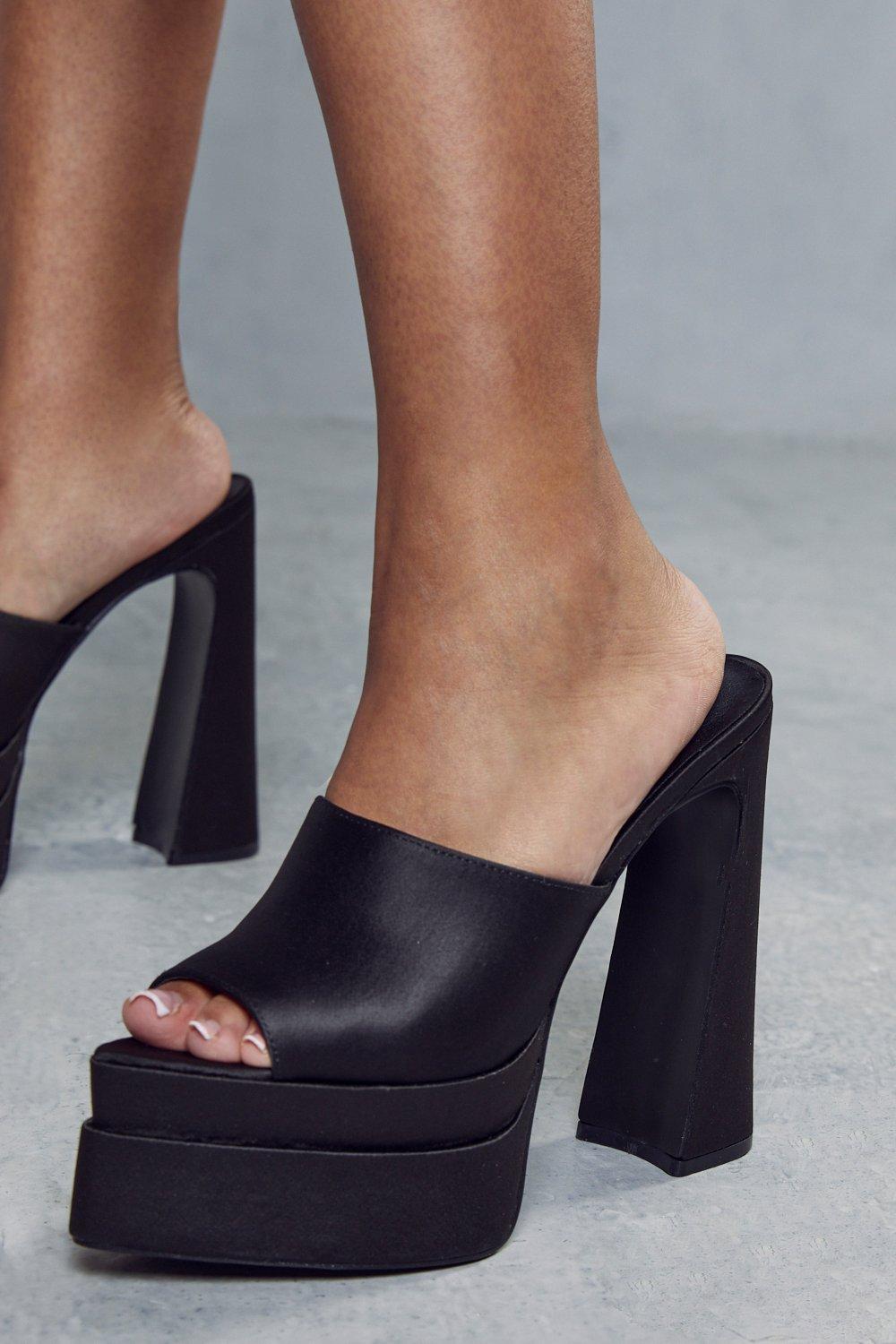 Platform mule clearance heels