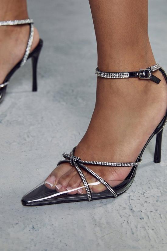 MissPap Strappy Diamante Detail Heels 2
