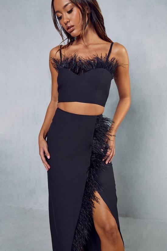 MissPap Premium Feather Top & Wrap Skirt Co-ord 5