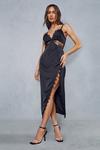 MissPap Lexi Satin Lace Split Leg Midi Dress thumbnail 1