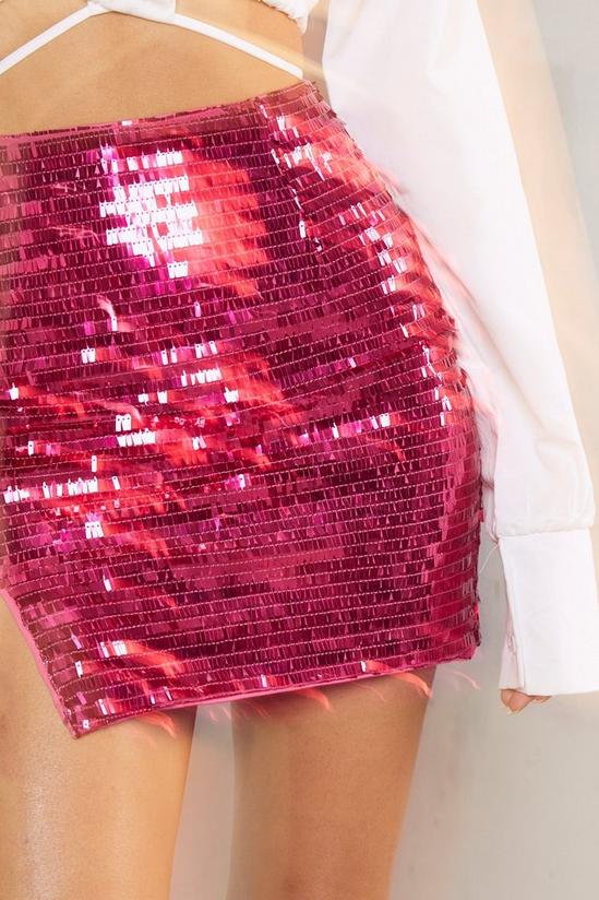 MissPap Sequin Split Mini Skirt 6