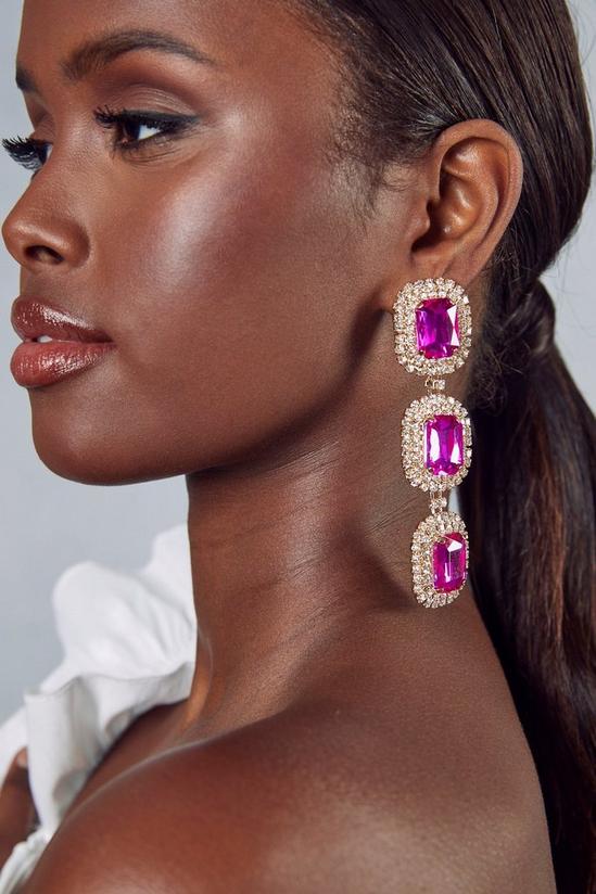 MissPap Jewelled Diamante Drop Earrings 1