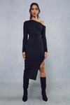 MissPap Asymmetric Side Split Knitted Midi Dress thumbnail 1