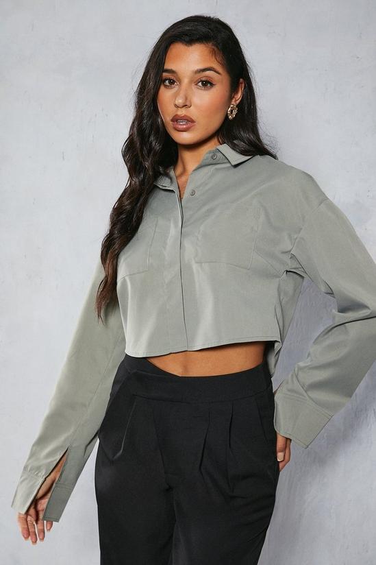 MissPap Structured Boxy Cropped Shirt 1