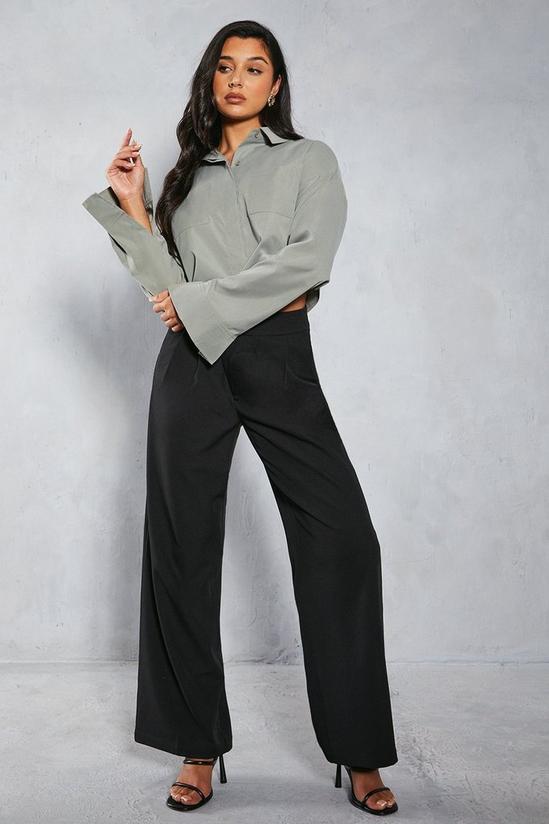 MissPap Structured Boxy Cropped Shirt 2