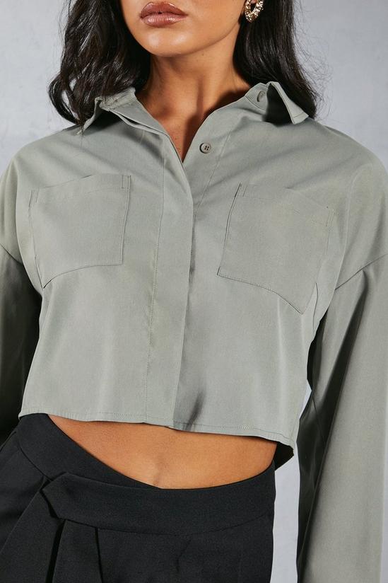 MissPap Structured Boxy Cropped Shirt 4