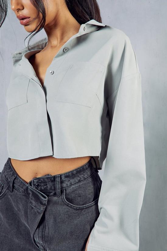 MissPap Structured Boxy Cropped Shirt 5