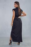 MissPap Premium Satin Tailored Wrap Maxi Dress thumbnail 3