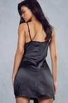 MissPap Premium Textured Satin Wrap Mini Dress thumbnail 3