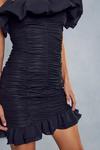 MissPap Premium Extreme Ruffle Bardot Mini Dress thumbnail 6