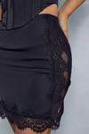 MissPap Lexi Satin Lace Trim Mini Skirt thumbnail 2