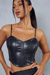 MissPap Strappy Leather Look Corset thumbnail 1