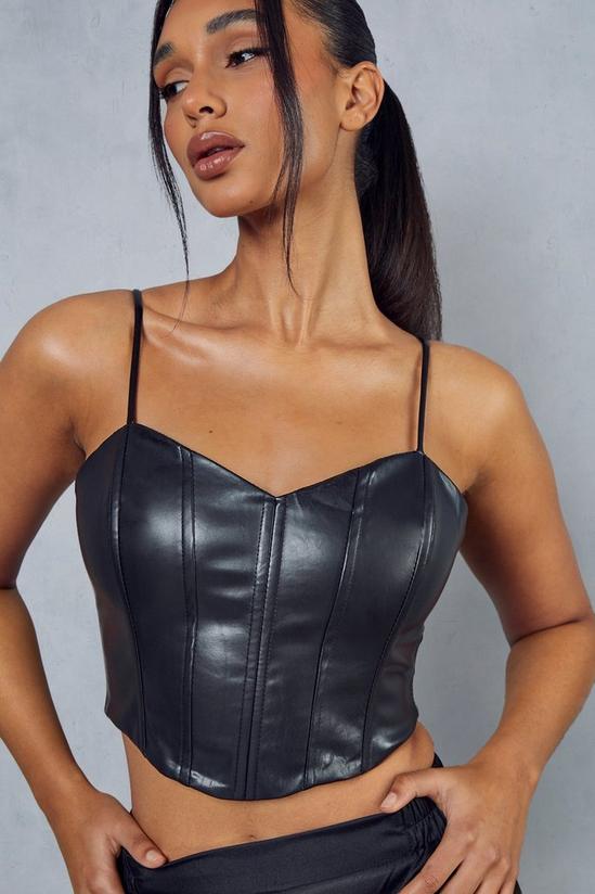 MissPap Strappy Leather Look Corset 1
