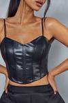 MissPap Strappy Leather Look Corset thumbnail 2