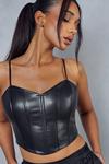 MissPap Strappy Leather Look Corset thumbnail 5