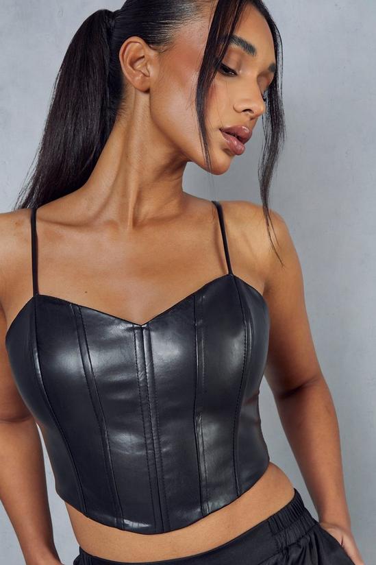 MissPap Strappy Leather Look Corset 5