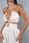 MissPap Textured Satin Strappy Cut Out Playsuit thumbnail 5