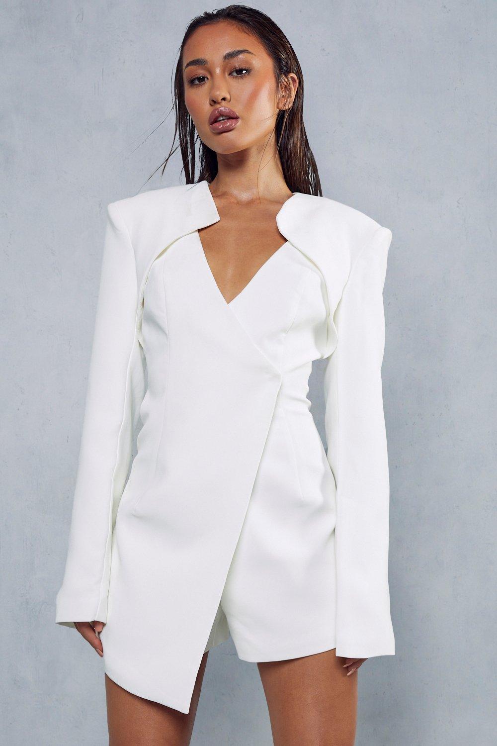 Blazer sales playsuit white