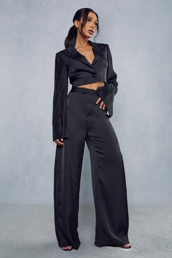 Related Product Plisse Side Wide Leg Trousers