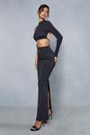 MissPap Double Layer Slinky Cut Out One Shoulder Maxi Dress thumbnail 4