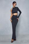 MissPap Double Layer Slinky Cut Out One Shoulder Maxi Dress thumbnail 5