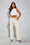 MissPap Tie Waist Pocket Relaxed Cargo Trousers thumbnail 1