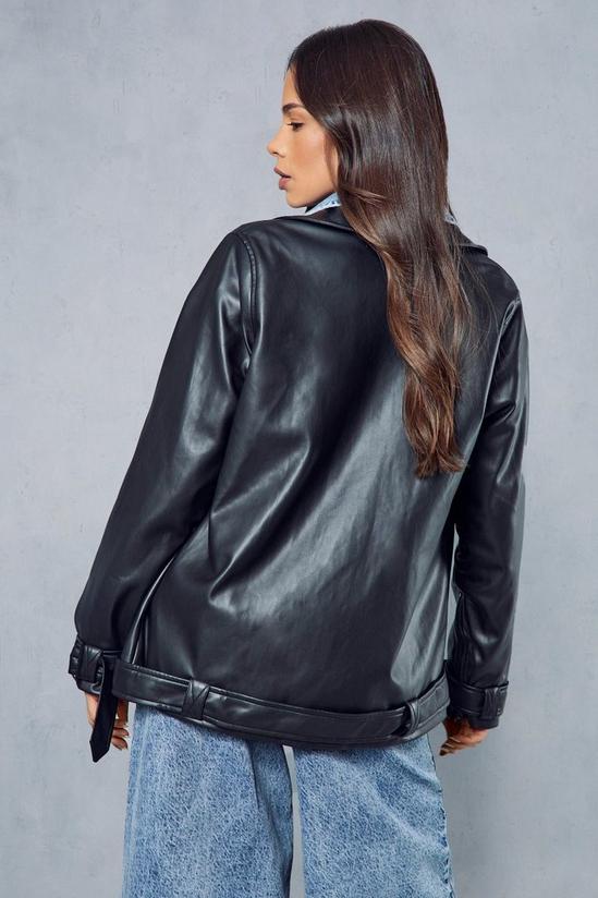 MissPap Premium Leather Look Biker Jacket 3