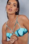 MissPap Abstract Printed Ruched Cupped Strappy Bikini Set thumbnail 6