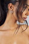 MissPap Diamante Pearl Stud Earrings thumbnail 2