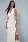 MissPap V Neck Plunge Knitted Maxi Dress thumbnail 4