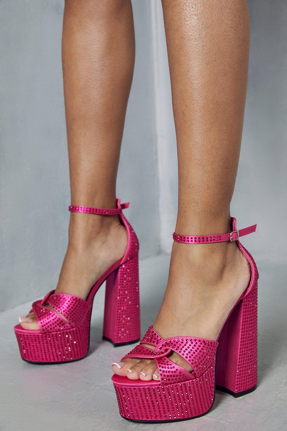 Diamante platform outlet heels