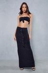 MissPap Soft Touch Double Layer Bandeau Frill Maxi Skirt Co-ord thumbnail 6