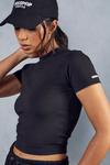MissPap Misspap Jersey Fitted Cropped T Shirt thumbnail 1