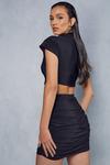 MissPap Double Layer Slinky Crop & Low Rise Mini Skirt Co-ord thumbnail 3