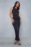 MissPap Double Layer Slinky Ruched Side Racer Maxi Dress thumbnail 4