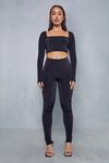 MissPap Double Layer Slinky Scoop Neck Legging Co Ord thumbnail 1