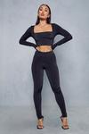 MissPap Double Layer Slinky Scoop Neck Legging Co Ord thumbnail 4