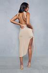 MissPap Double Layer Slinky Backless Cut Out Midi Dress thumbnail 3