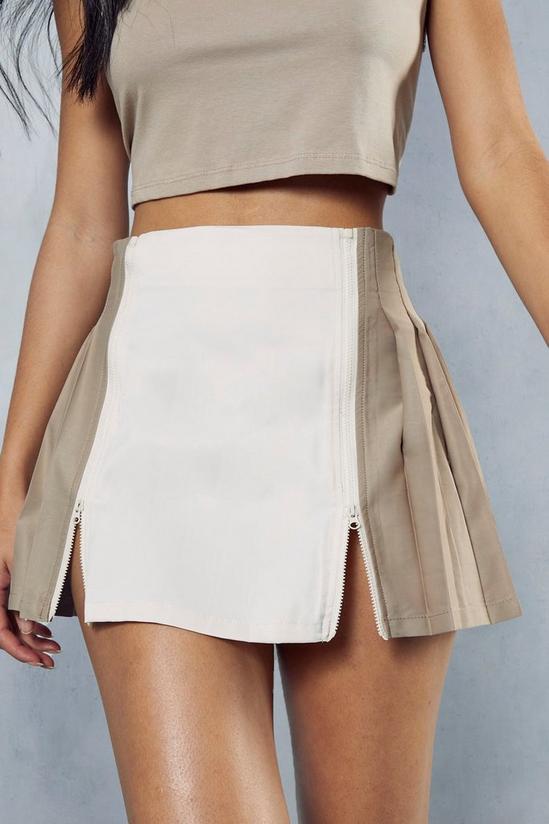 MissPap Zip Detail Pleated Micro Mini Skirt 2