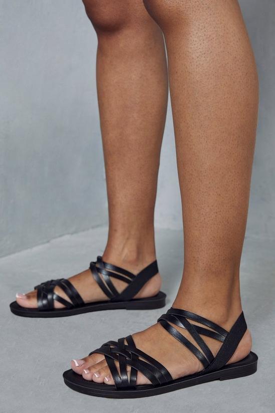 MissPap Leather Look Strappy Sandals 1