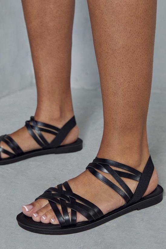 MissPap Leather Look Strappy Sandals 3