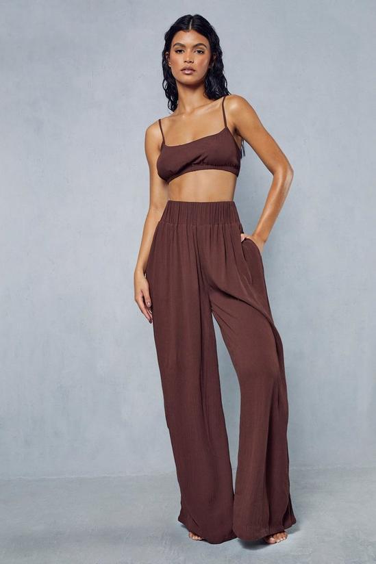 MissPap Crinkle Cami And Wide Leg Trouser Co-ord 1